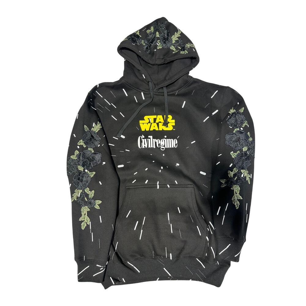 Civil Regime x Star Wars Hoodie Black Paint Splatter NWT